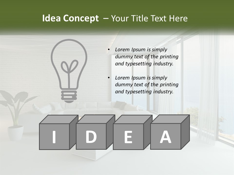 Room With Sea View PowerPoint Template