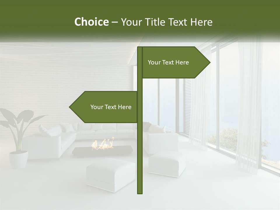 Room With Sea View PowerPoint Template