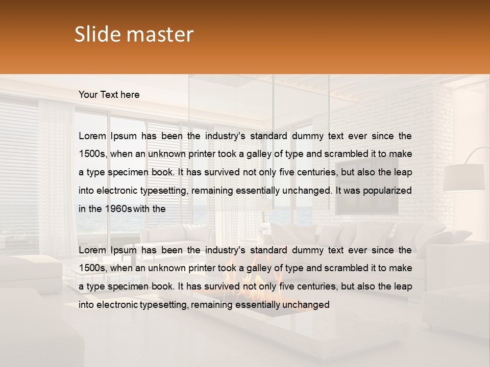 Interior Of The Hallway PowerPoint Template