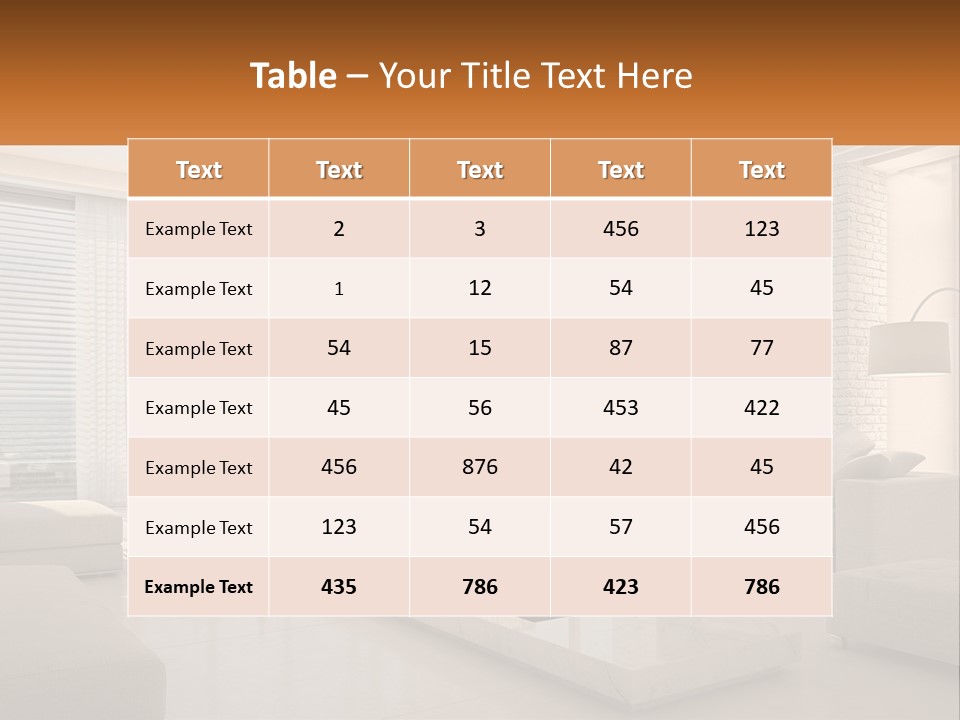 Interior Of The Hallway PowerPoint Template