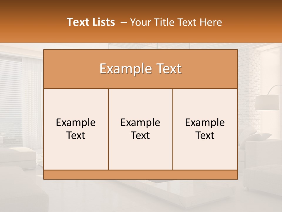 Interior Of The Hallway PowerPoint Template