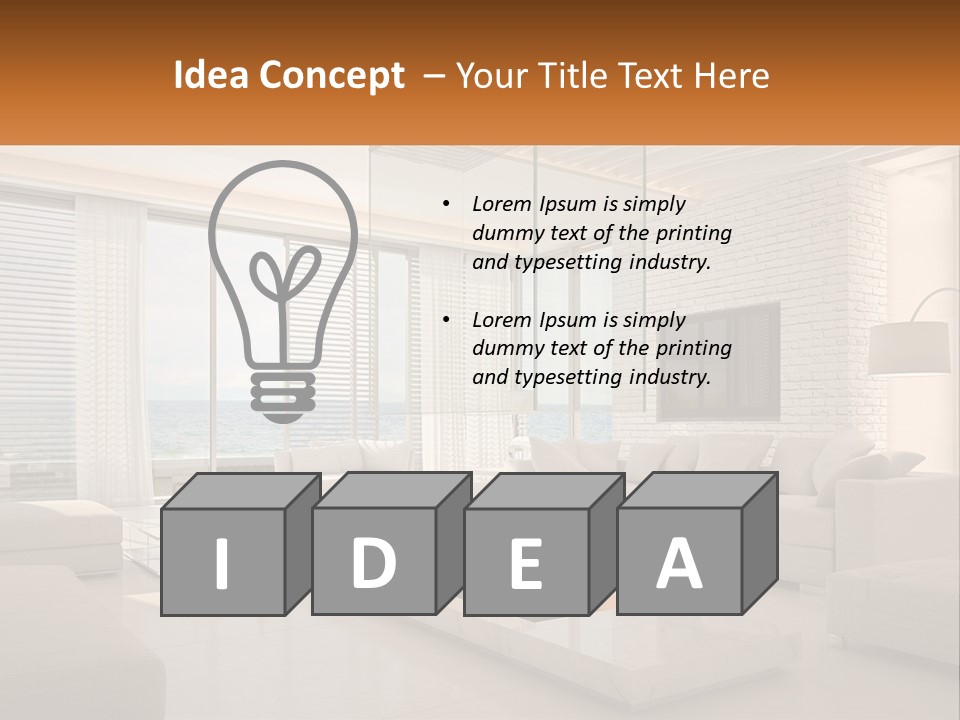 Interior Of The Hallway PowerPoint Template