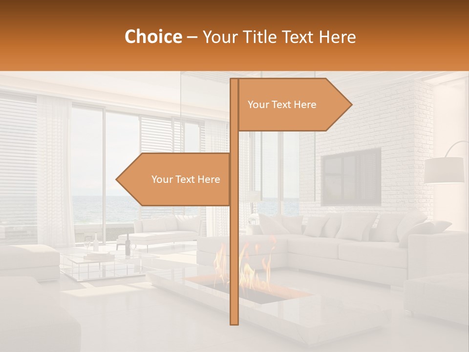 Interior Of The Hallway PowerPoint Template