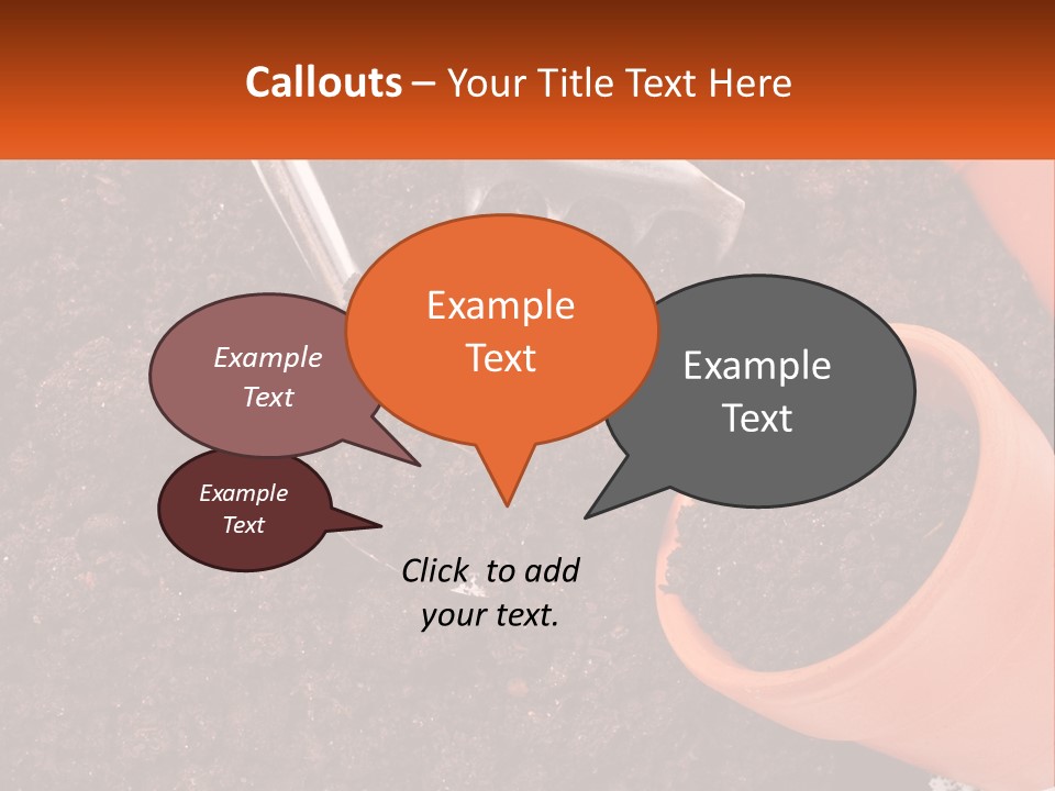 Flowers In A Pot PowerPoint Template