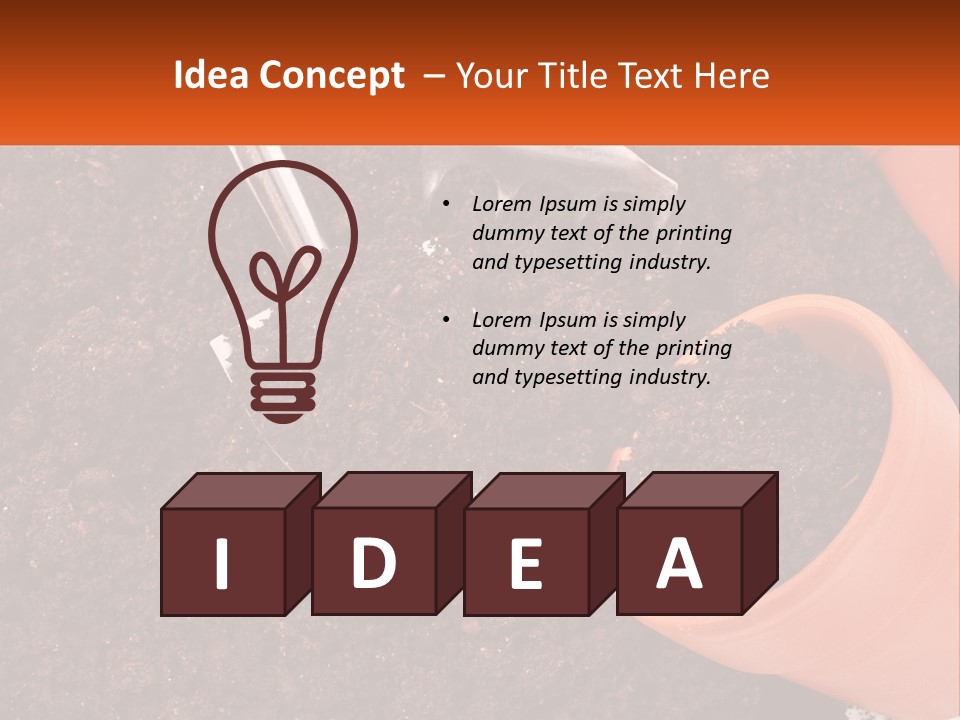 Flowers In A Pot PowerPoint Template