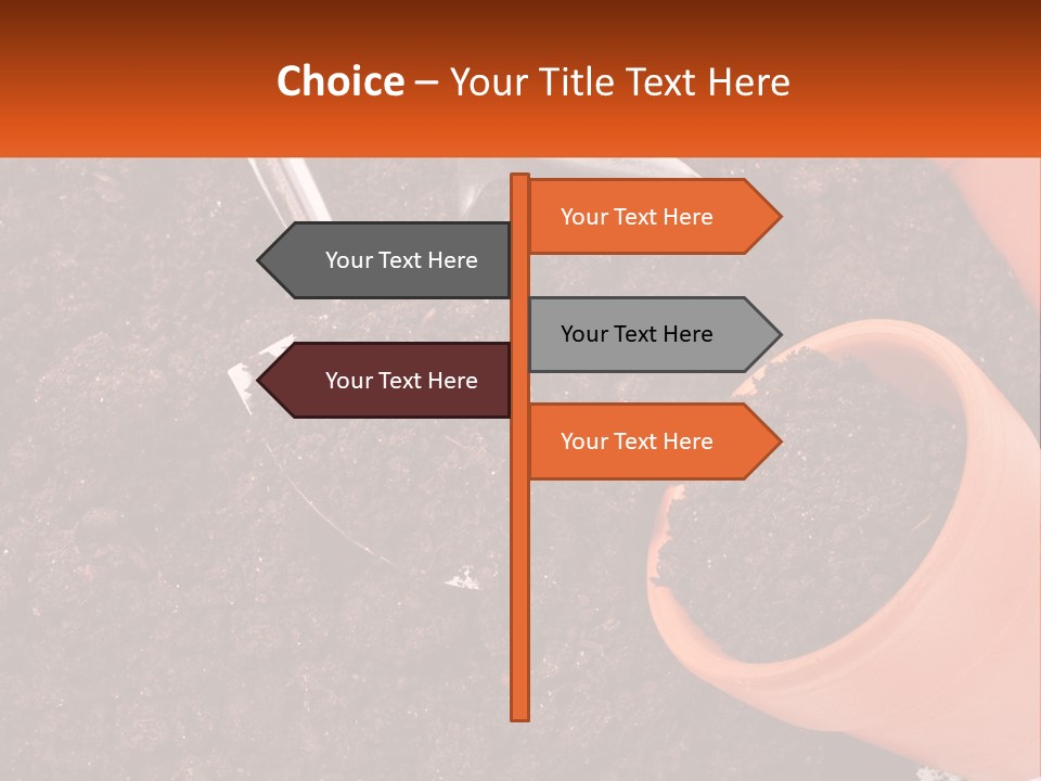 Flowers In A Pot PowerPoint Template
