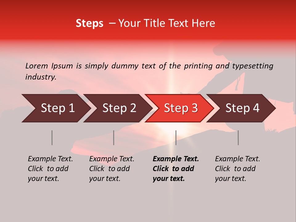 Support When Climbing A Mountain PowerPoint Template