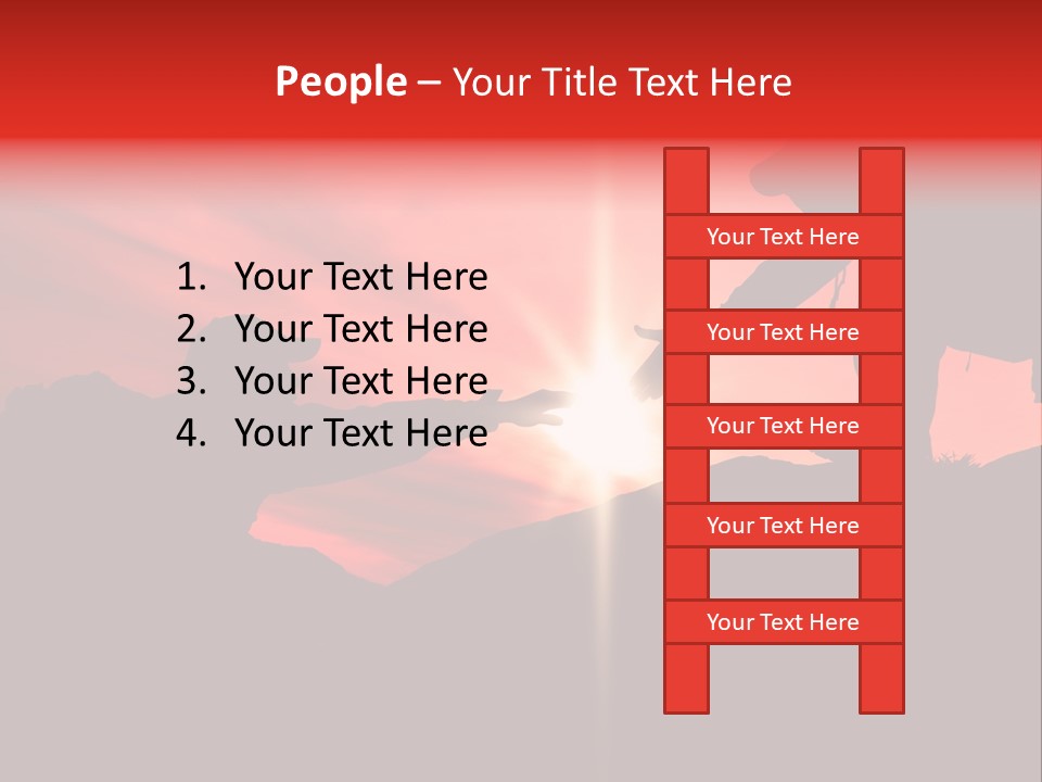Support When Climbing A Mountain PowerPoint Template