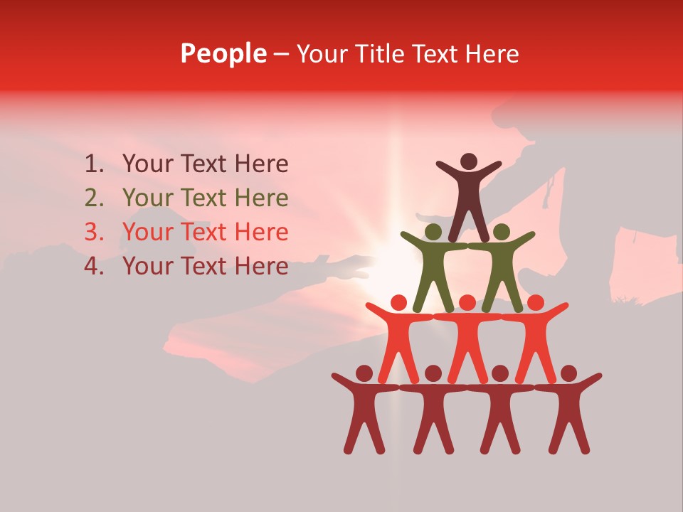 Support When Climbing A Mountain PowerPoint Template