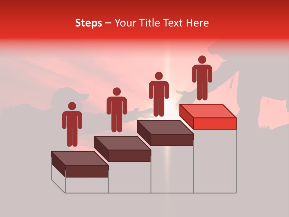 Support When Climbing A Mountain PowerPoint Template
