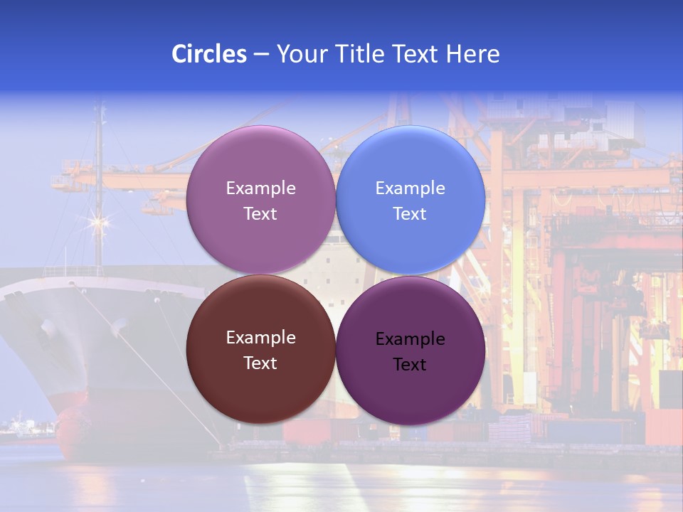 Unloading The Ship In Port PowerPoint Template