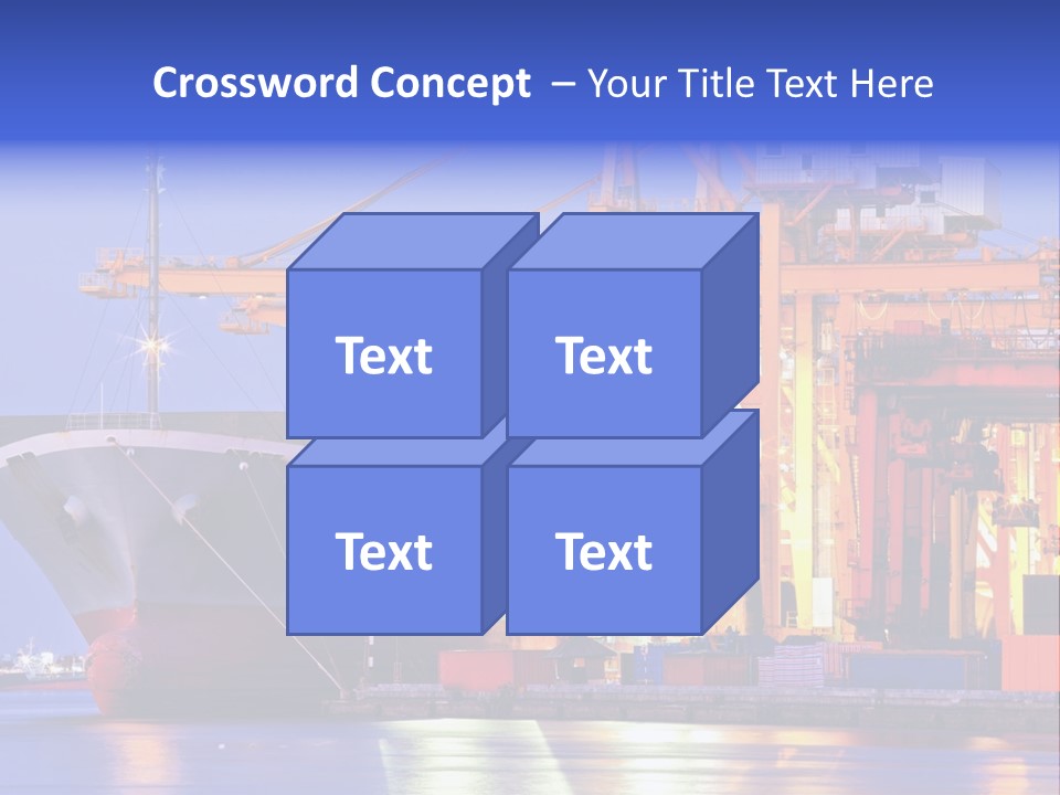 Unloading The Ship In Port PowerPoint Template