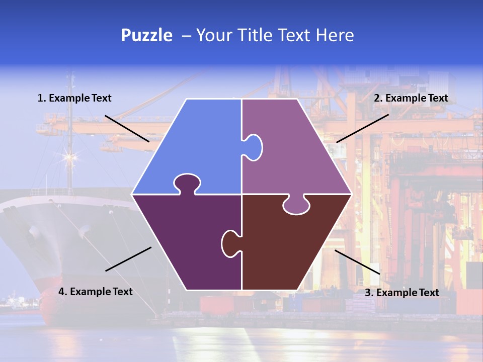 Unloading The Ship In Port PowerPoint Template