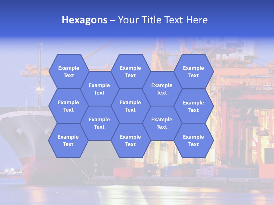 Unloading The Ship In Port PowerPoint Template