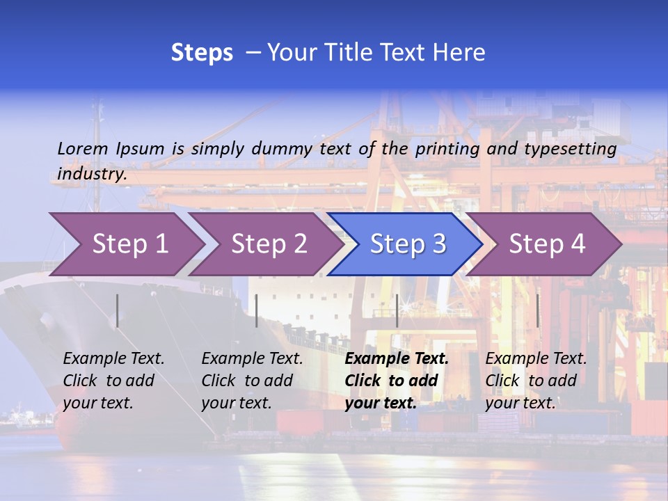 Unloading The Ship In Port PowerPoint Template