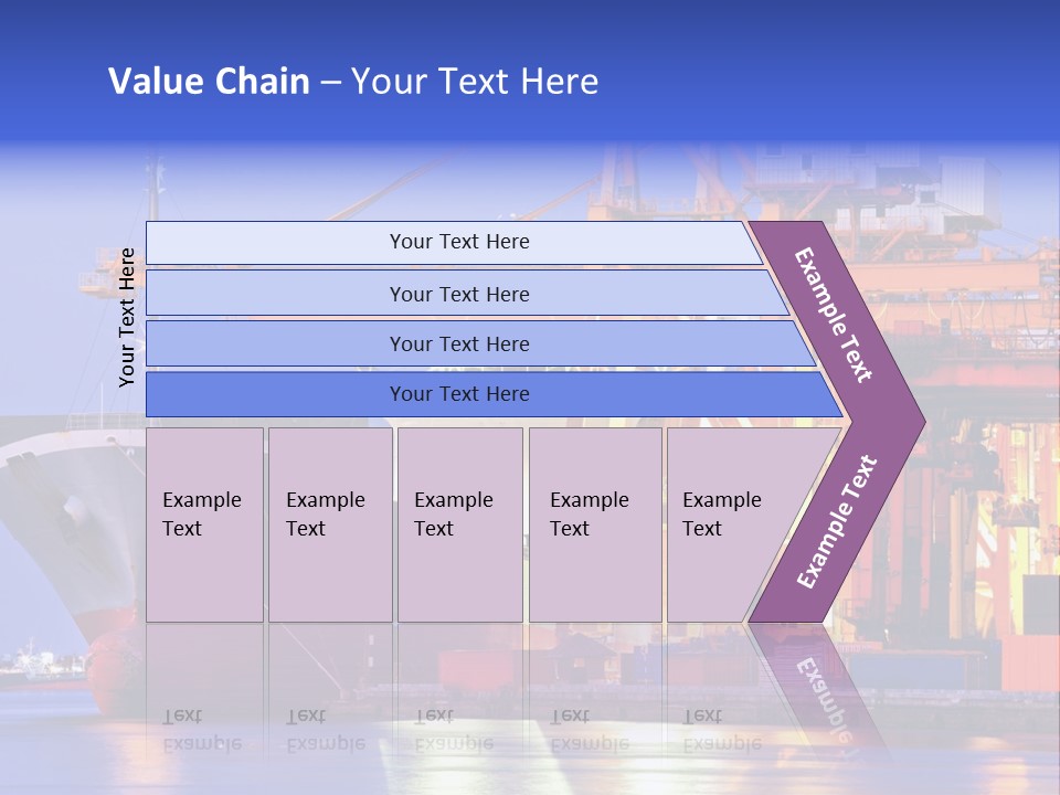 Unloading The Ship In Port PowerPoint Template