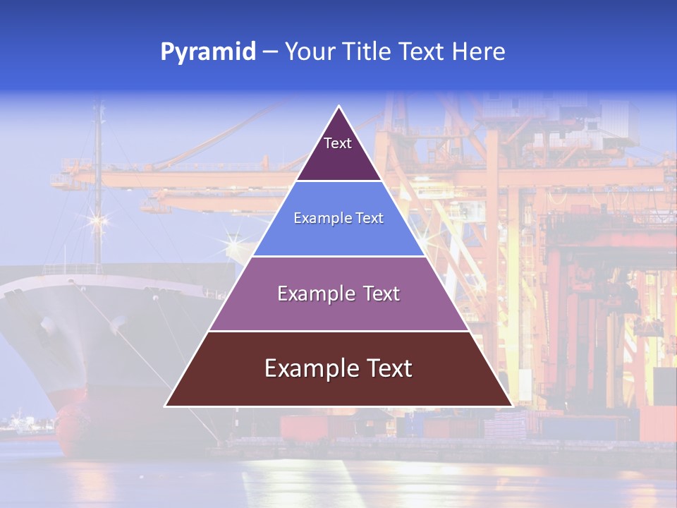 Unloading The Ship In Port PowerPoint Template