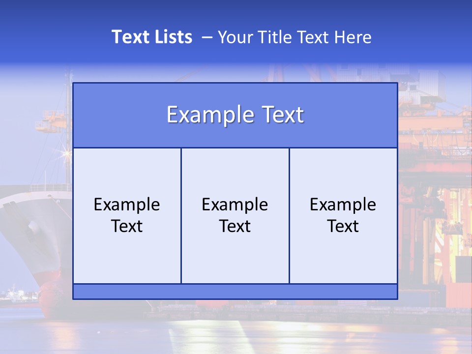 Unloading The Ship In Port PowerPoint Template