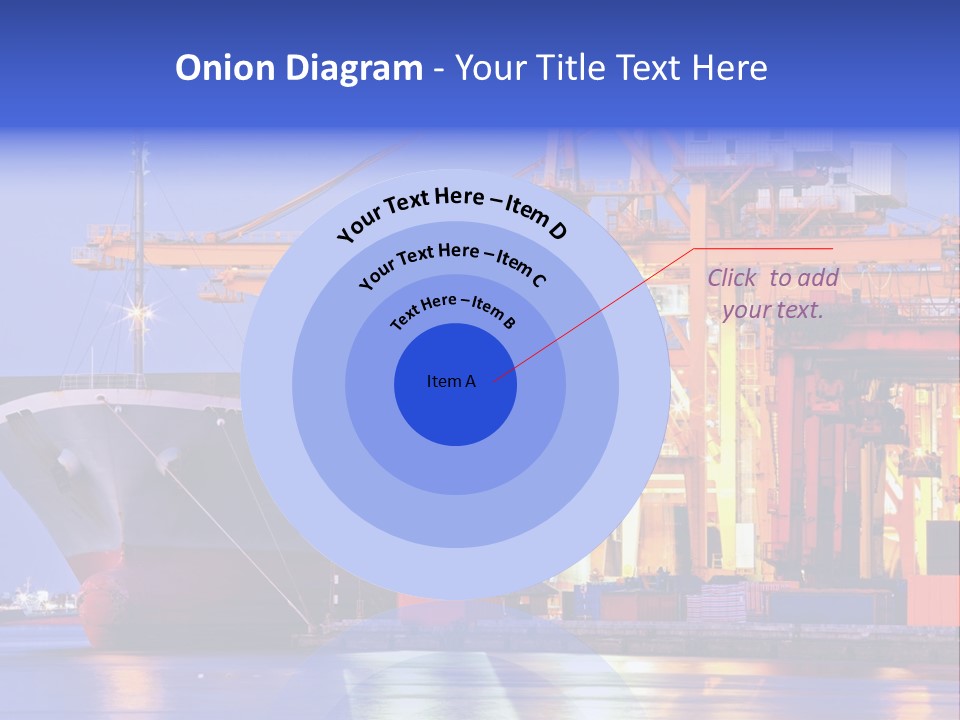 Unloading The Ship In Port PowerPoint Template