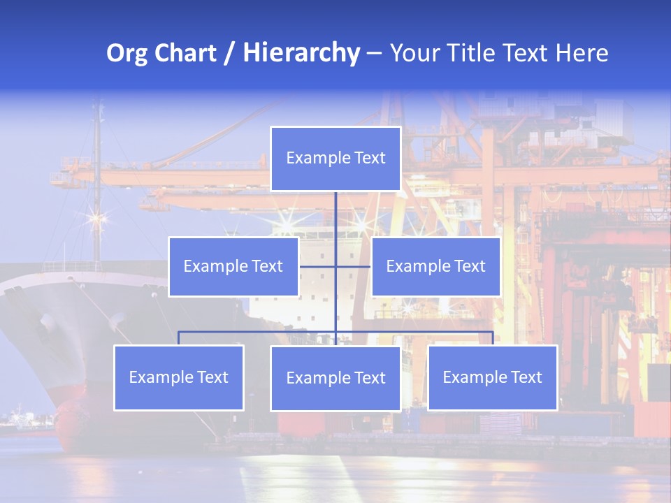 Unloading The Ship In Port PowerPoint Template