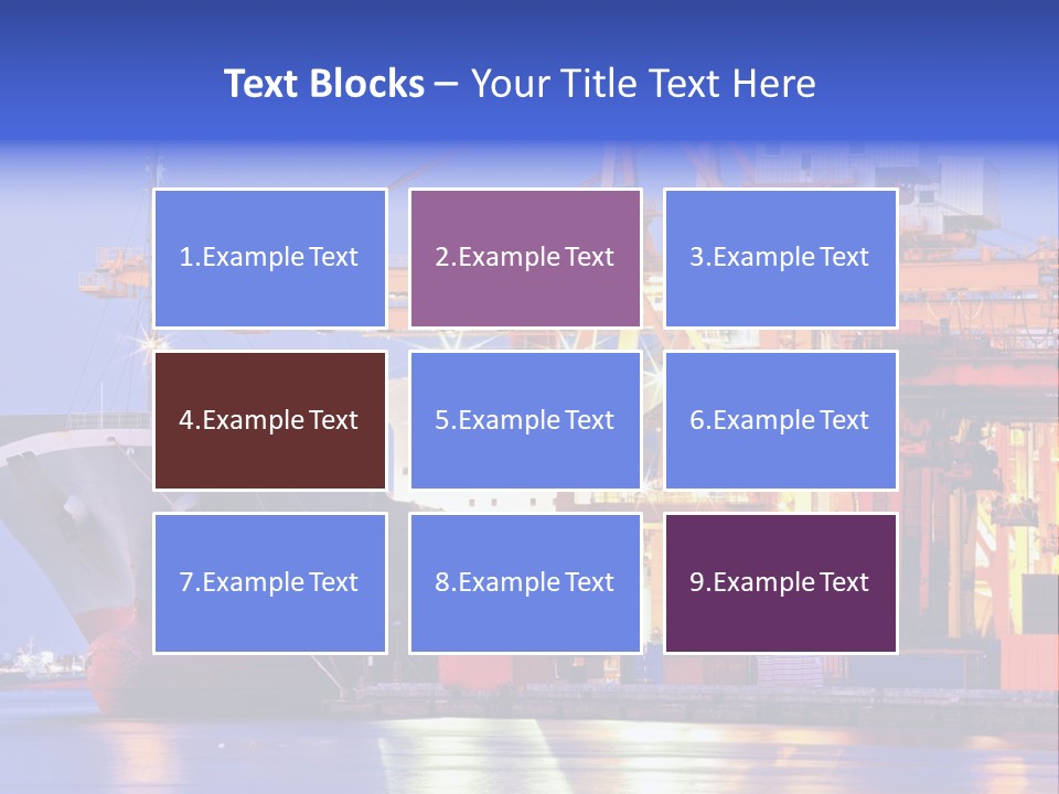 Unloading The Ship In Port PowerPoint Template