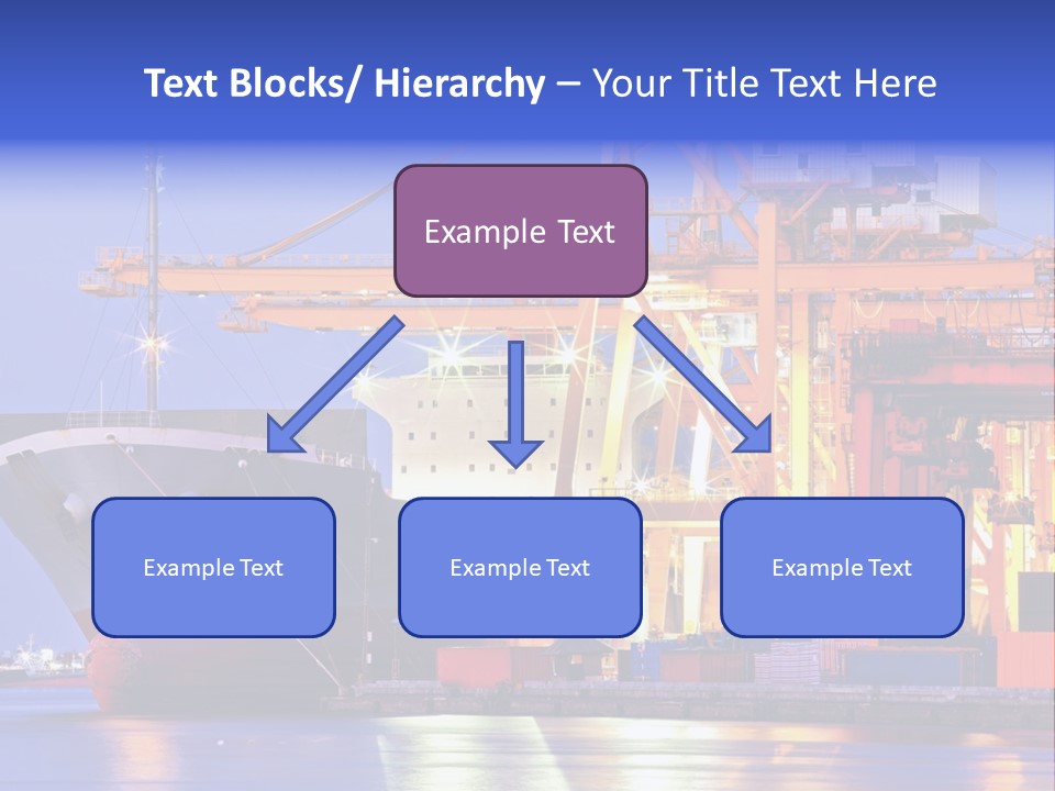 Unloading The Ship In Port PowerPoint Template
