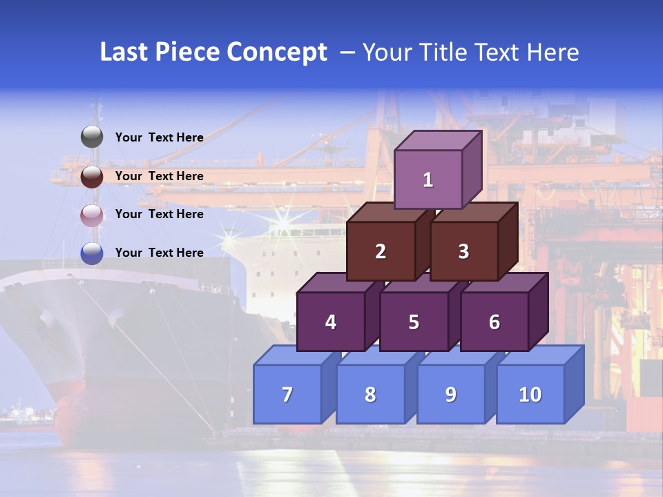 Unloading The Ship In Port PowerPoint Template