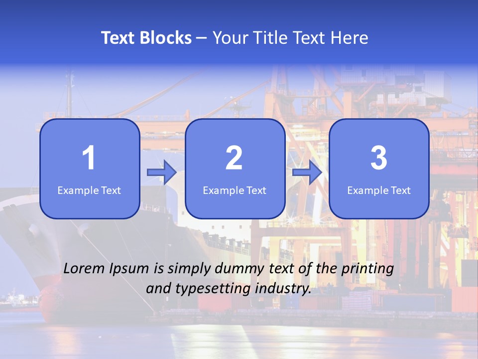 Unloading The Ship In Port PowerPoint Template