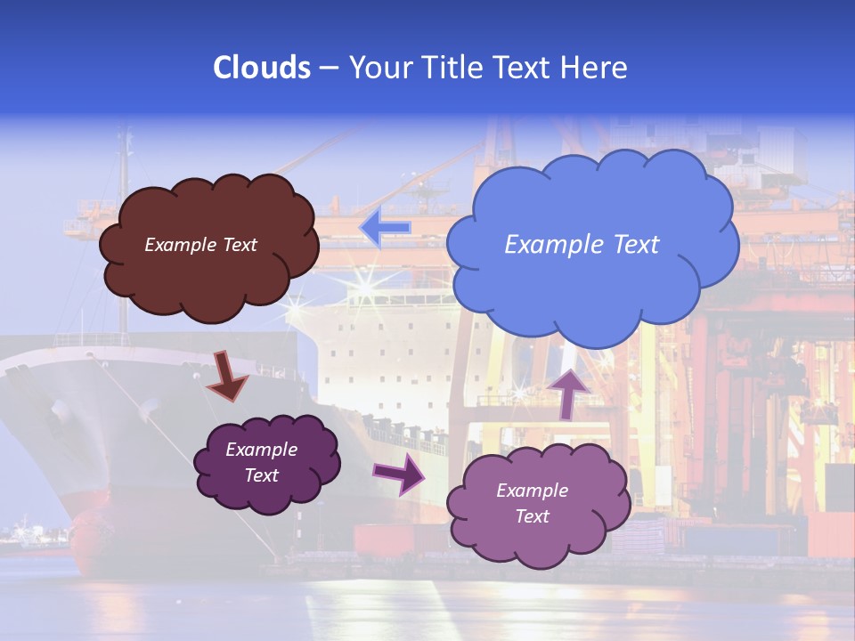 Unloading The Ship In Port PowerPoint Template