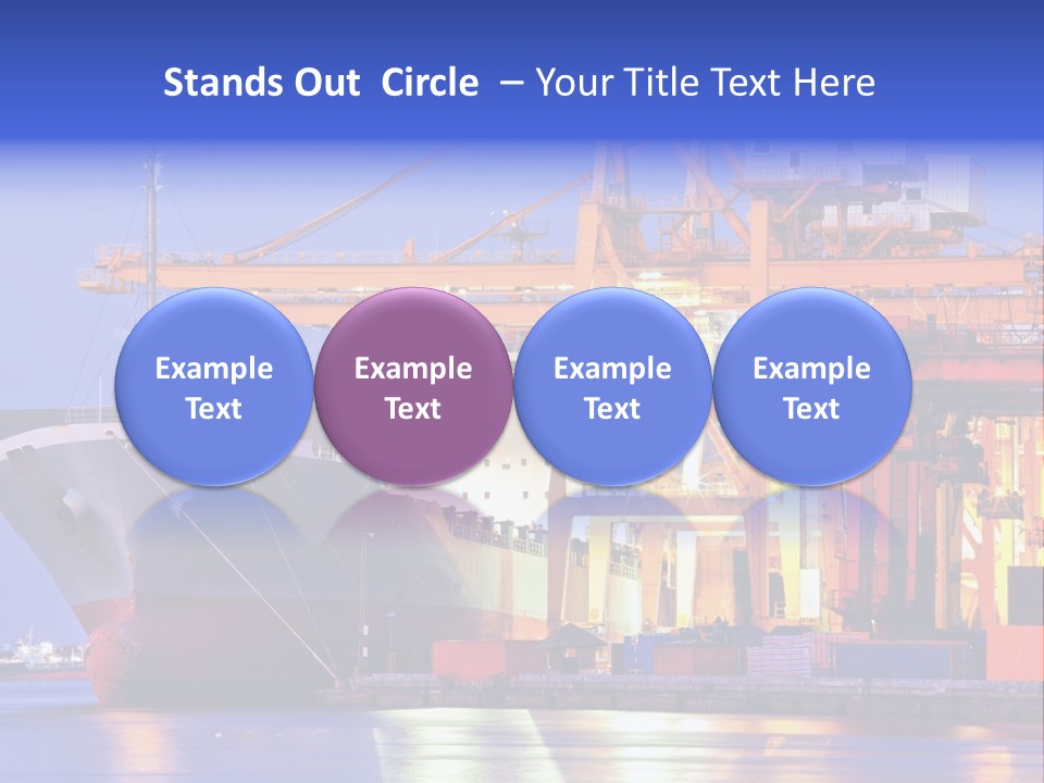 Unloading The Ship In Port PowerPoint Template