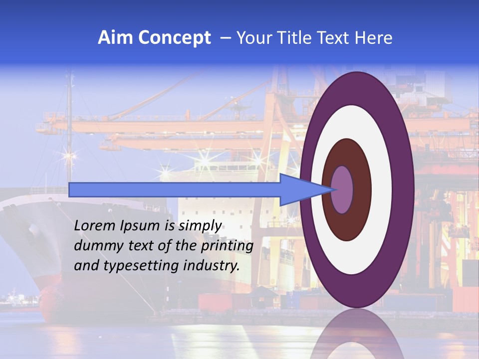 Unloading The Ship In Port PowerPoint Template