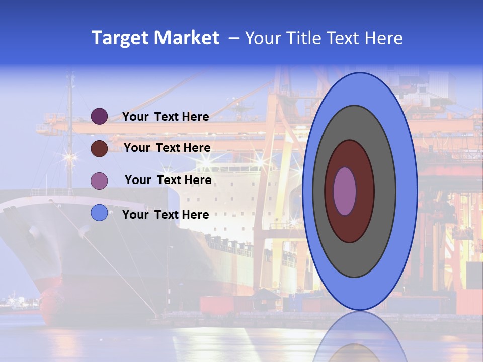 Unloading The Ship In Port PowerPoint Template