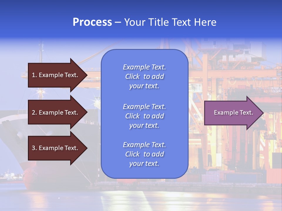 Unloading The Ship In Port PowerPoint Template