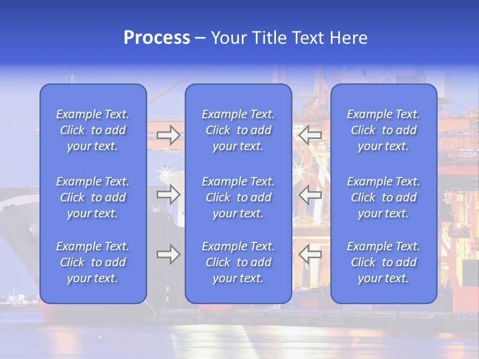 Unloading The Ship In Port PowerPoint Template