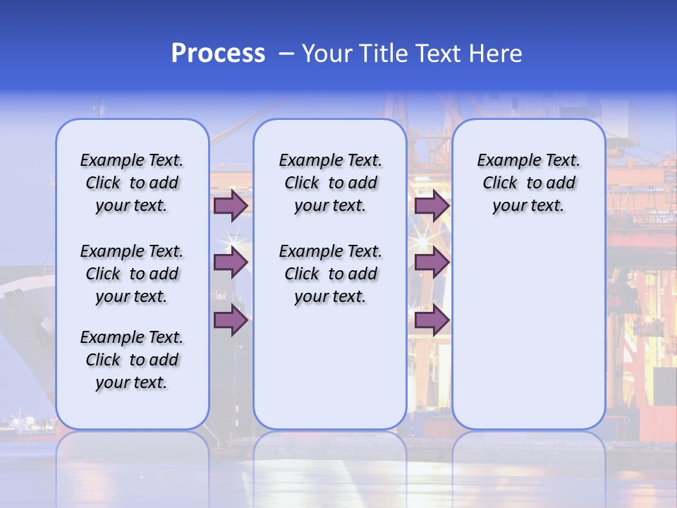 Unloading The Ship In Port PowerPoint Template
