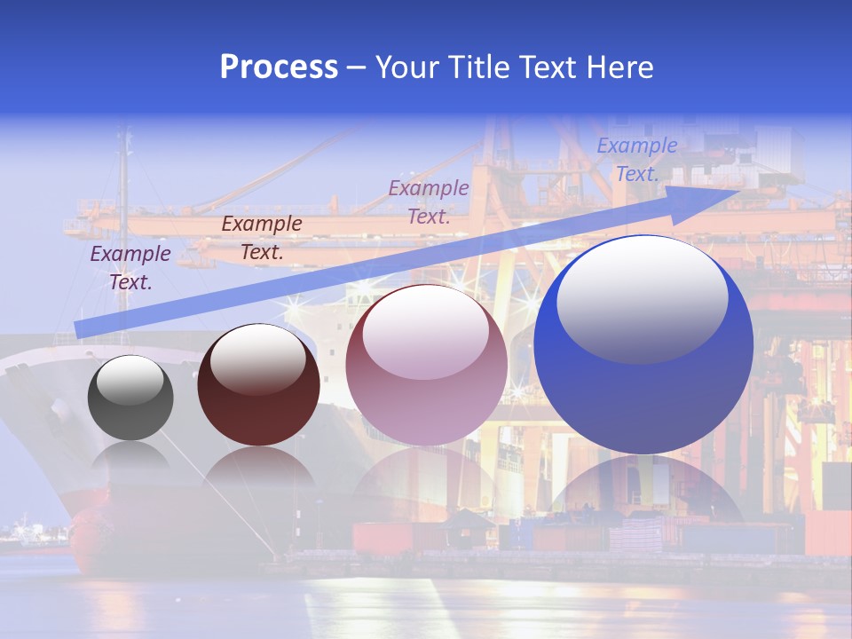 Unloading The Ship In Port PowerPoint Template