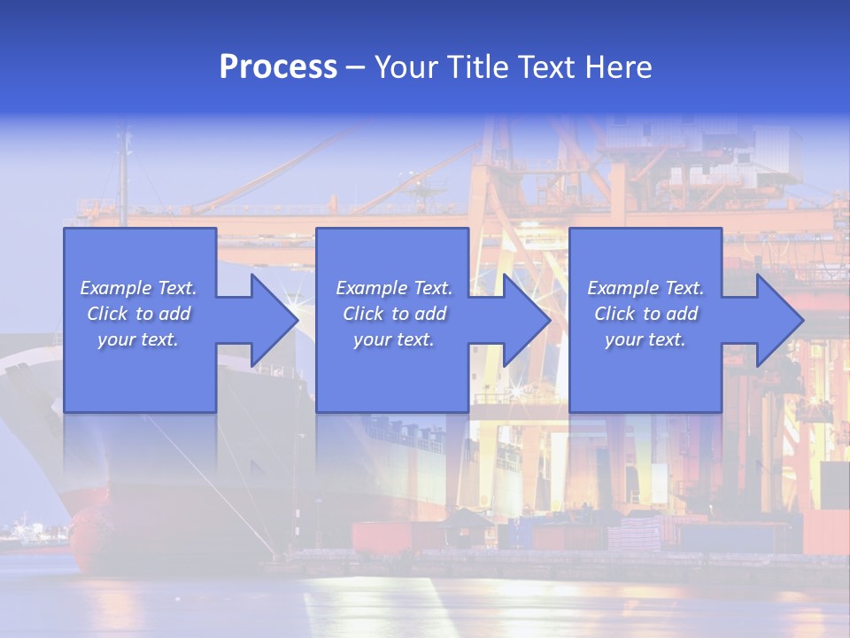 Unloading The Ship In Port PowerPoint Template