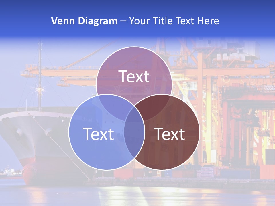 Unloading The Ship In Port PowerPoint Template