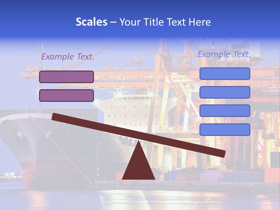 Unloading The Ship In Port PowerPoint Template