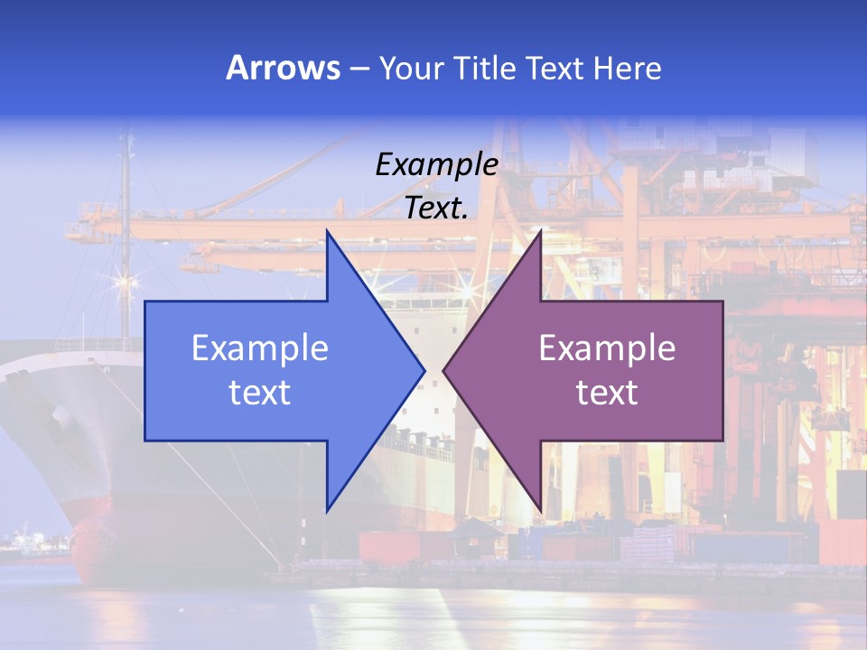 Unloading The Ship In Port PowerPoint Template