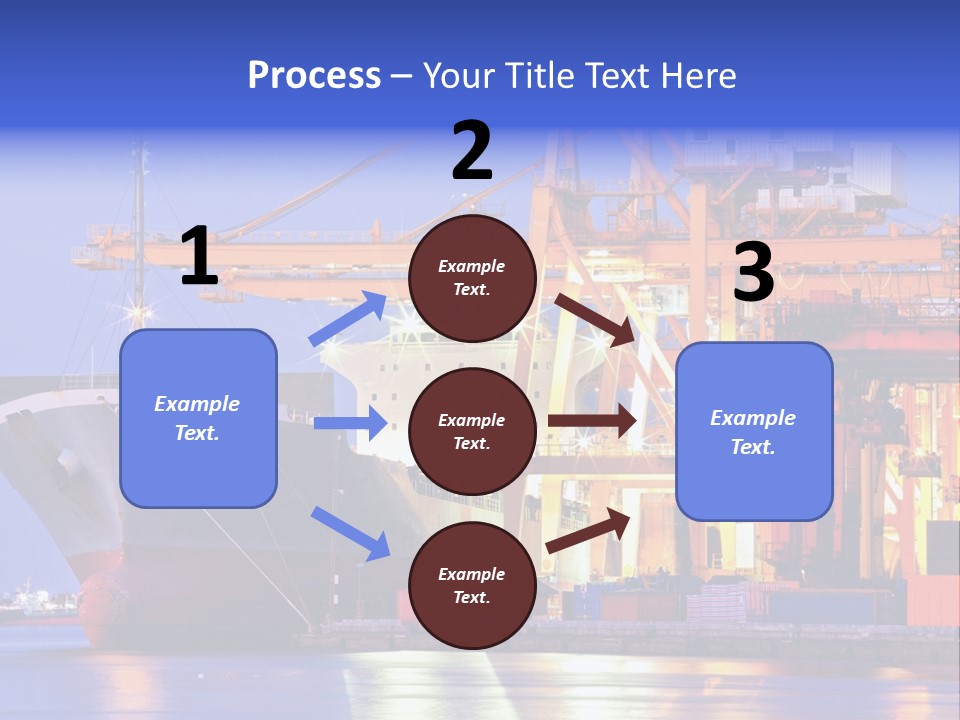 Unloading The Ship In Port PowerPoint Template
