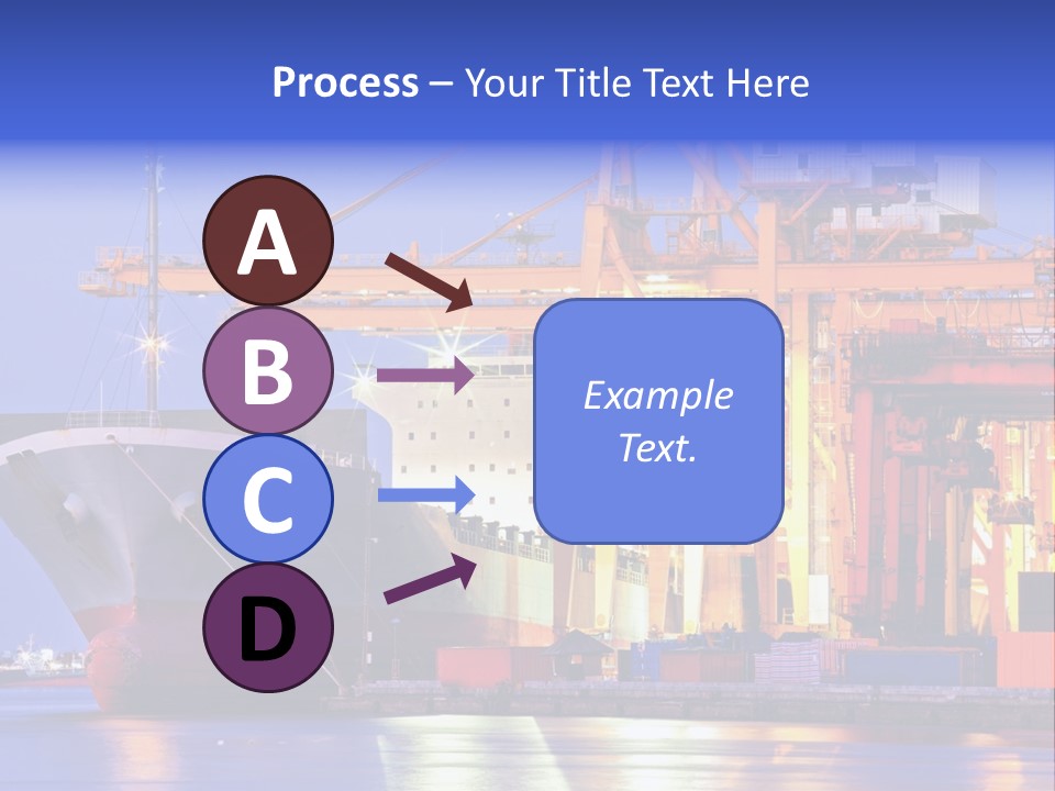 Unloading The Ship In Port PowerPoint Template