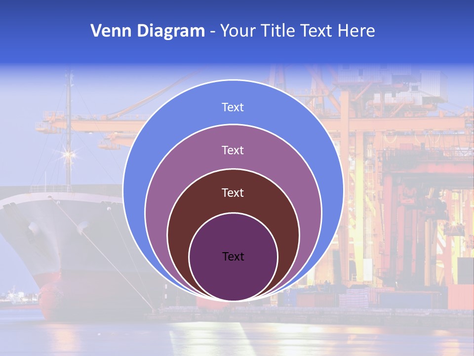 Unloading The Ship In Port PowerPoint Template