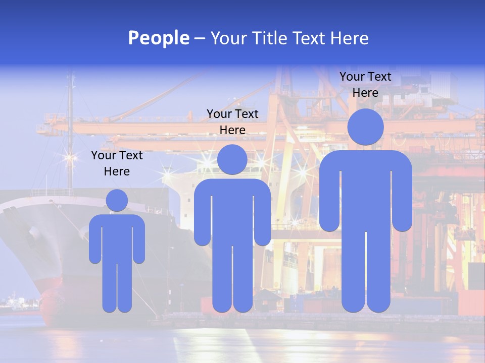 Unloading The Ship In Port PowerPoint Template