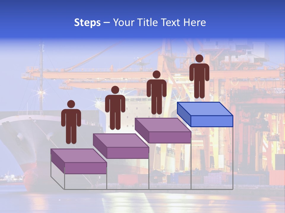 Unloading The Ship In Port PowerPoint Template