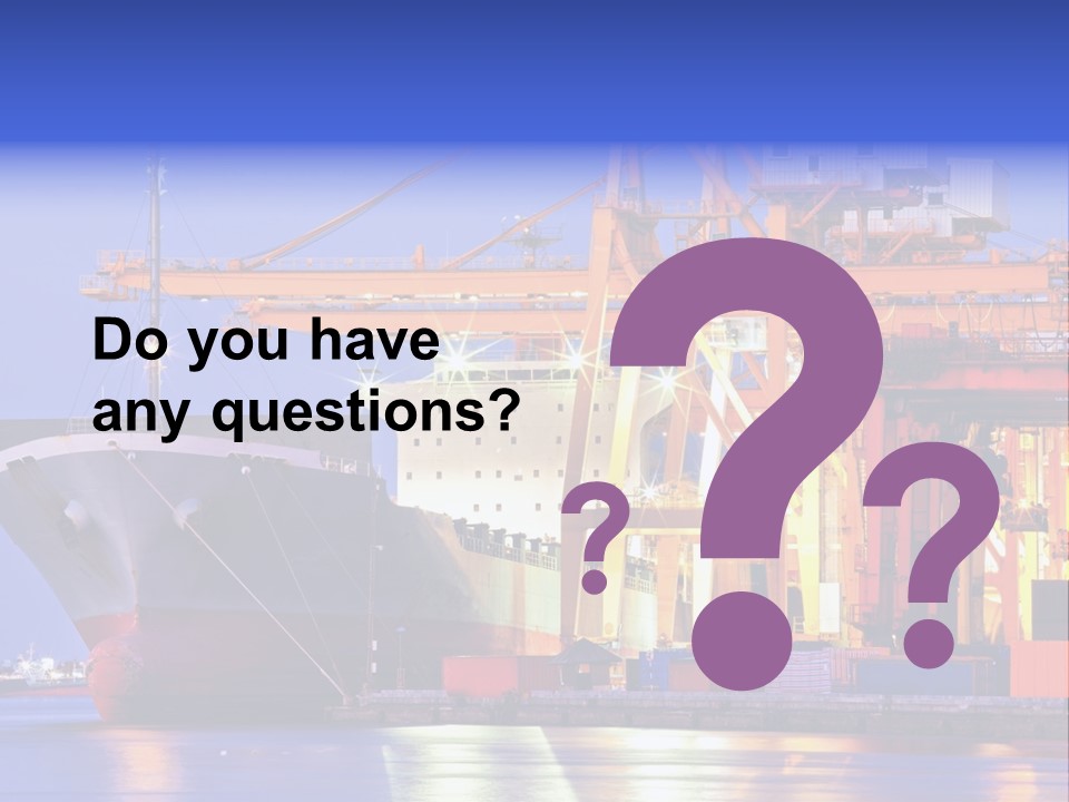 Unloading The Ship In Port PowerPoint Template