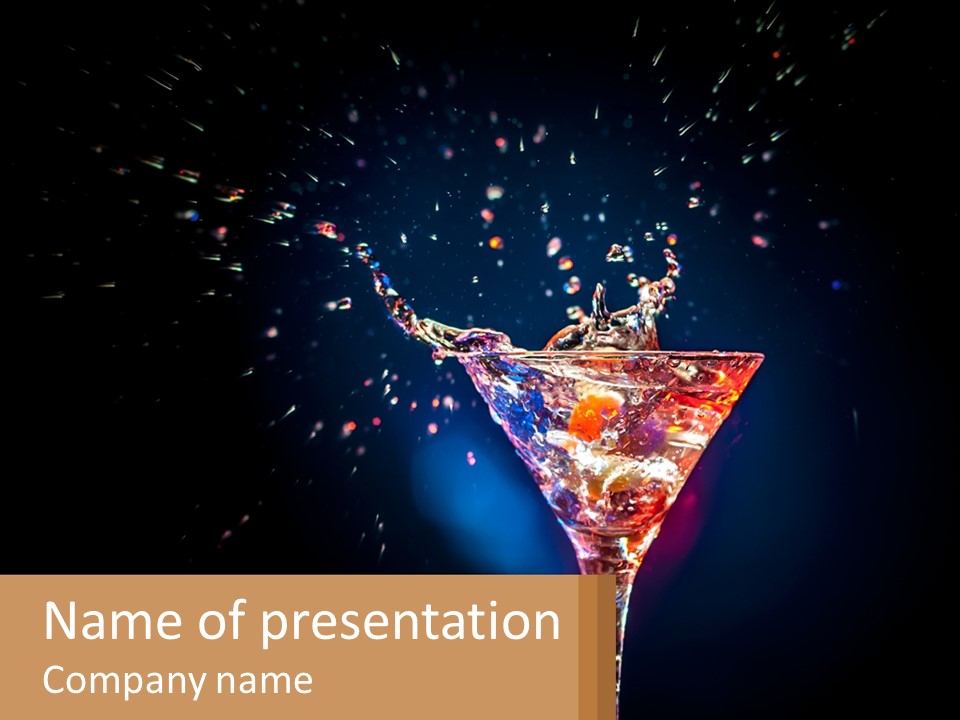 Martini Cocktail PowerPoint Template
