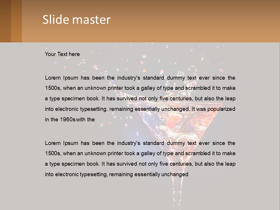 Martini Cocktail PowerPoint Template