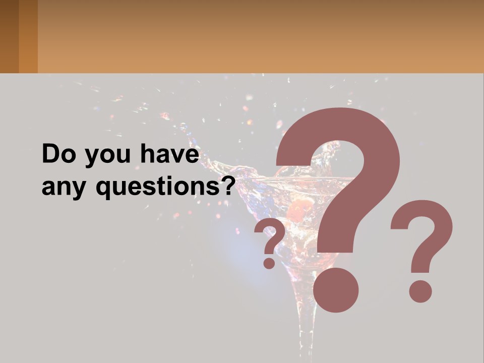 Martini Cocktail PowerPoint Template