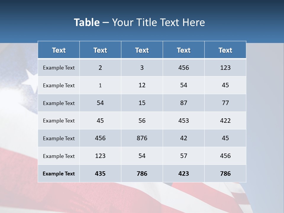 Usa Flag PowerPoint Template